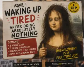 Issue image: Waking up tired after sleeping for whole day